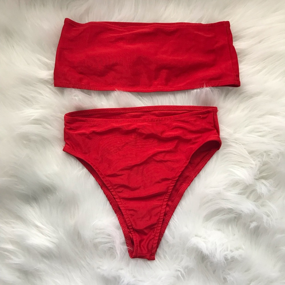 Red Bandeau Bikini
